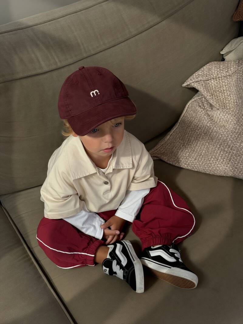 Parachute pants wine red