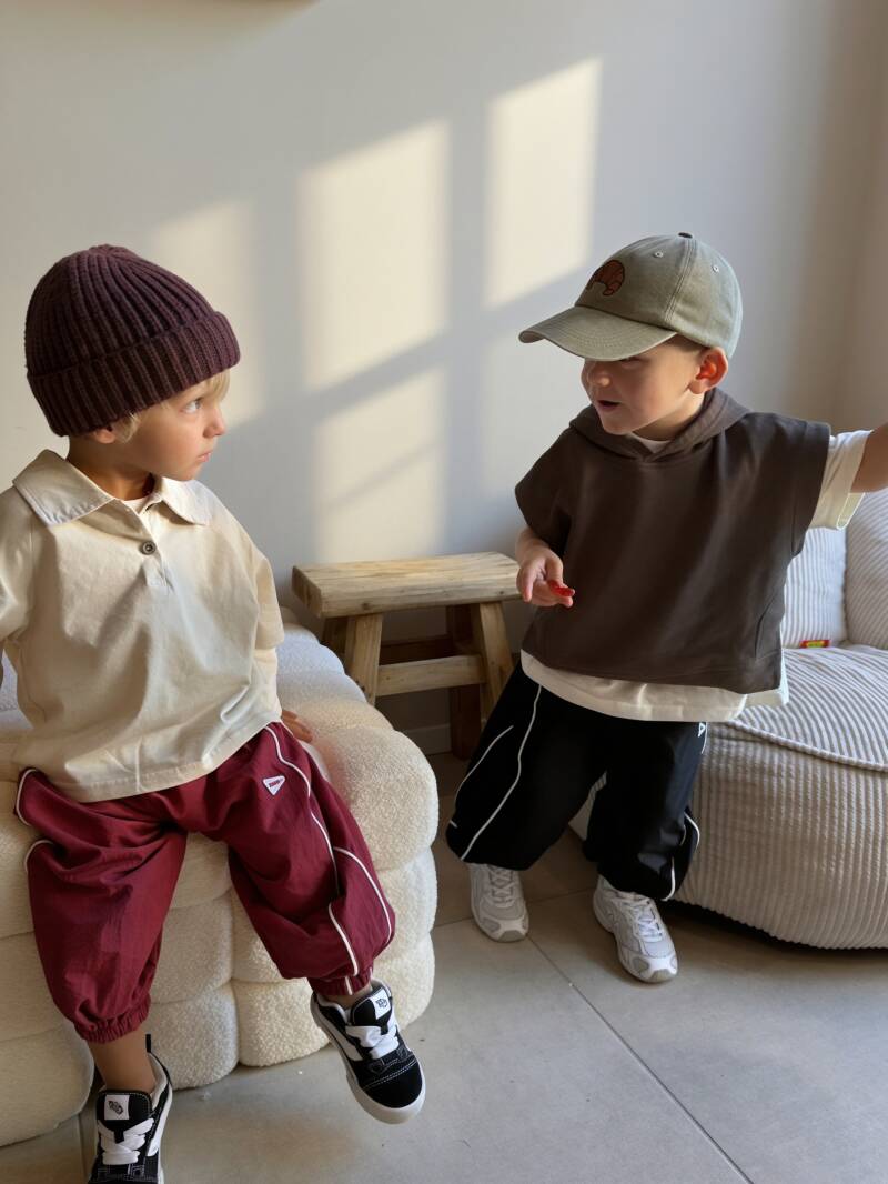 Parachute pants wine red