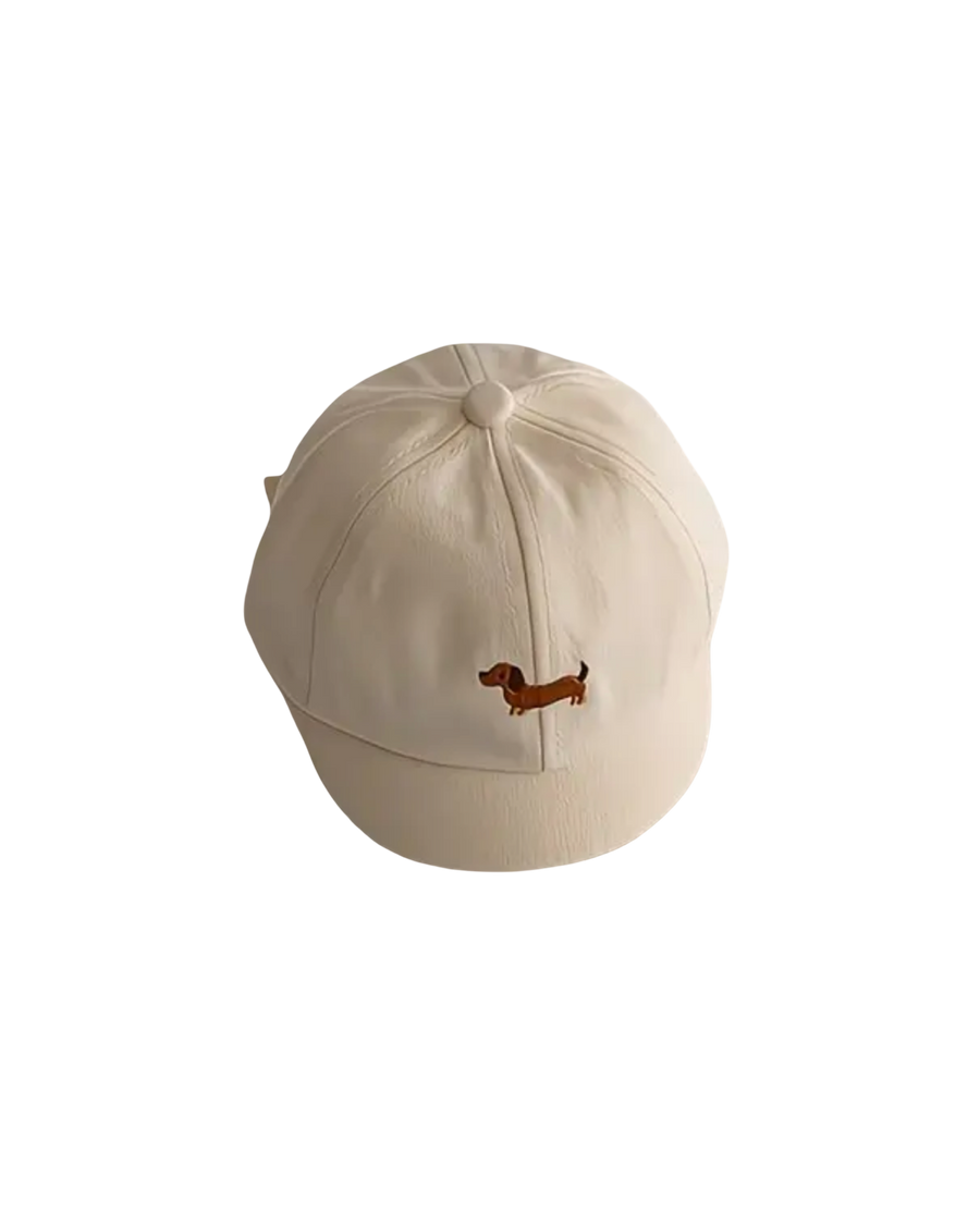 Teckel beige cap white