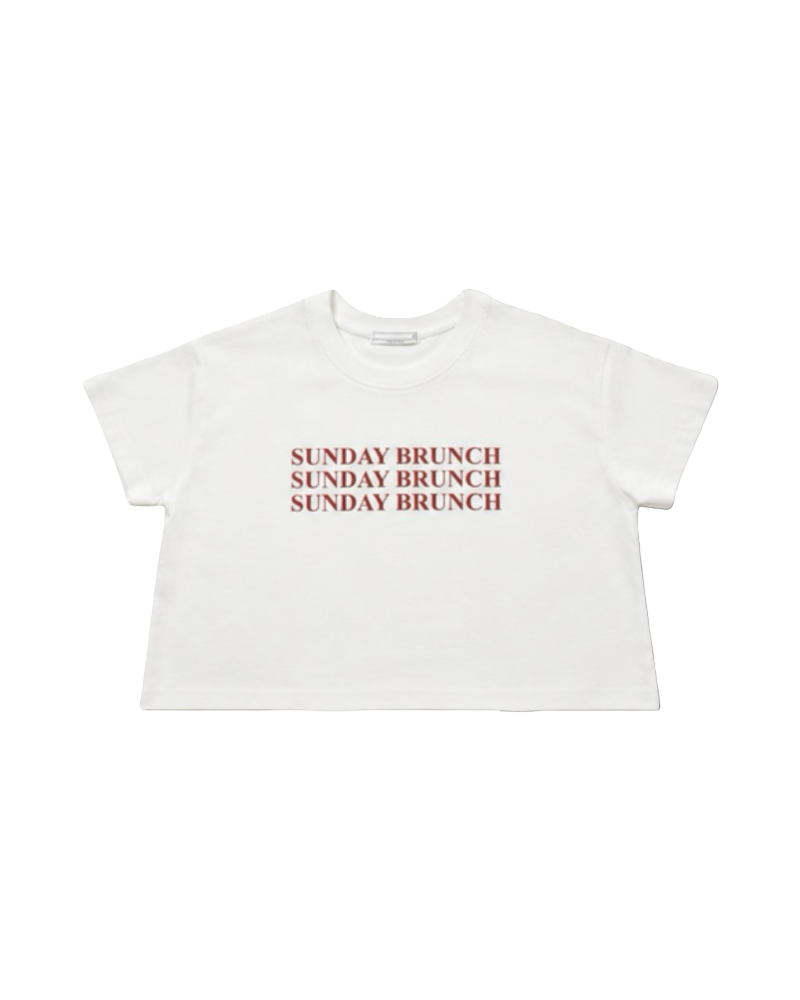 Brunch time tee white